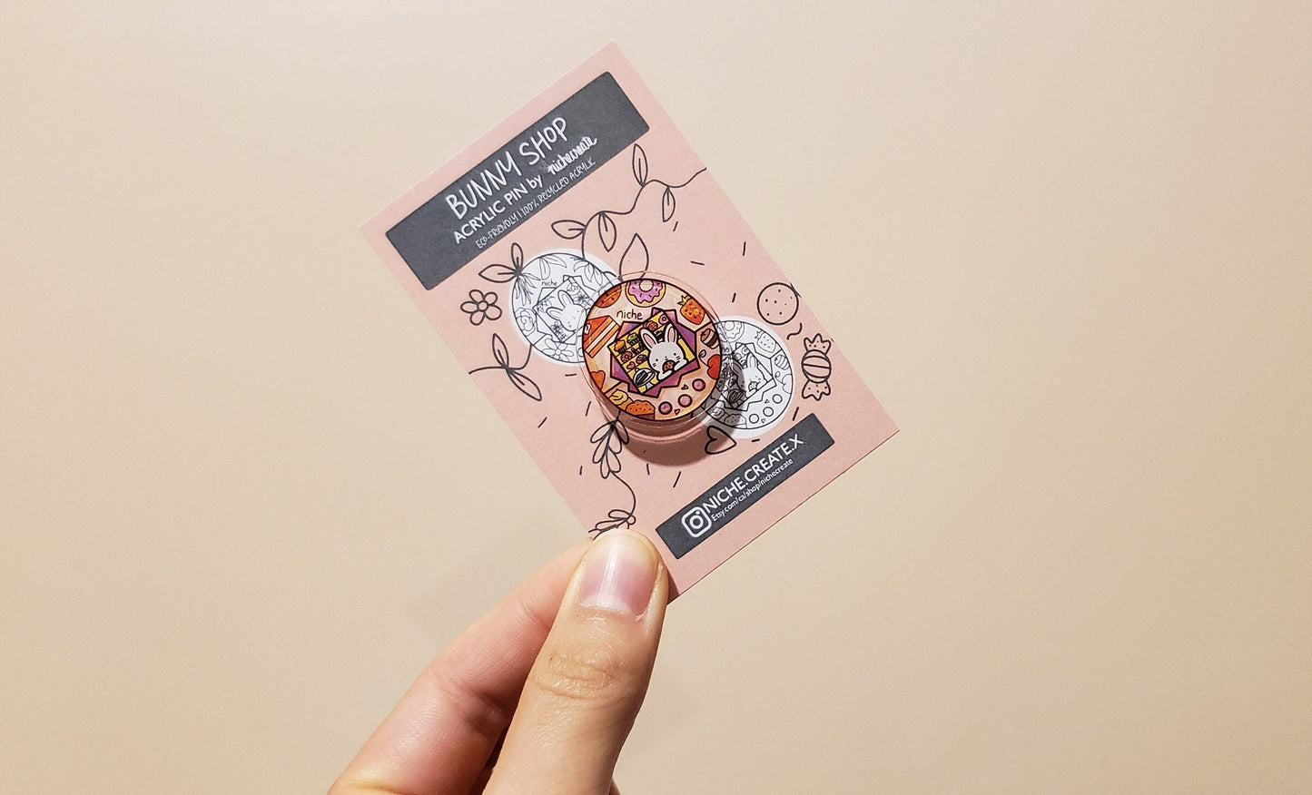 Bunny Shop Tamagotchi Acrylic Pins