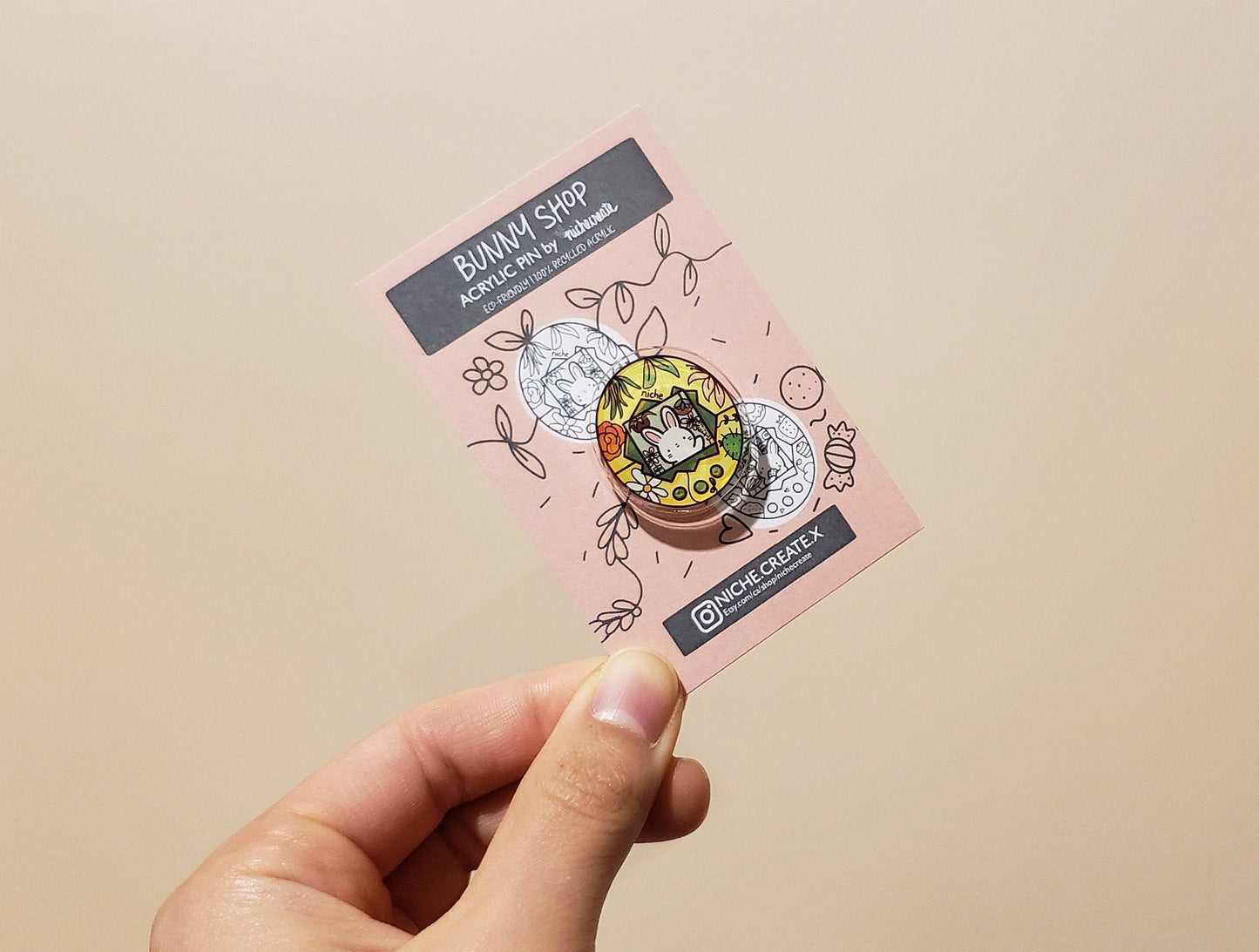 Bunny Shop Tamagotchi Acrylic Pins