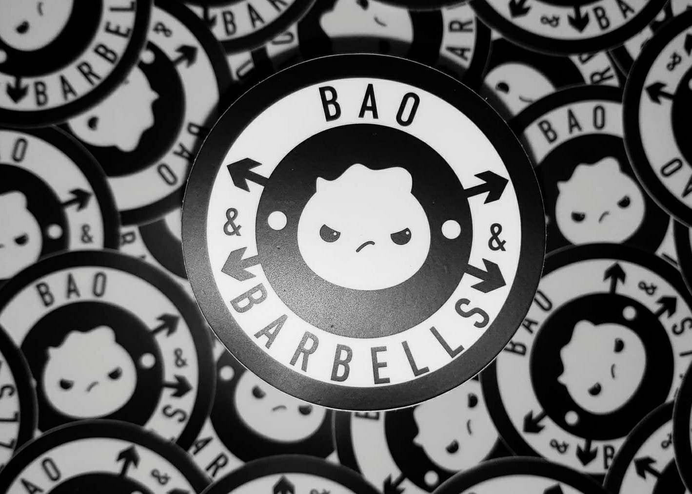 Bao Barbells + Kimchi Kilos Vinyl Stickers
