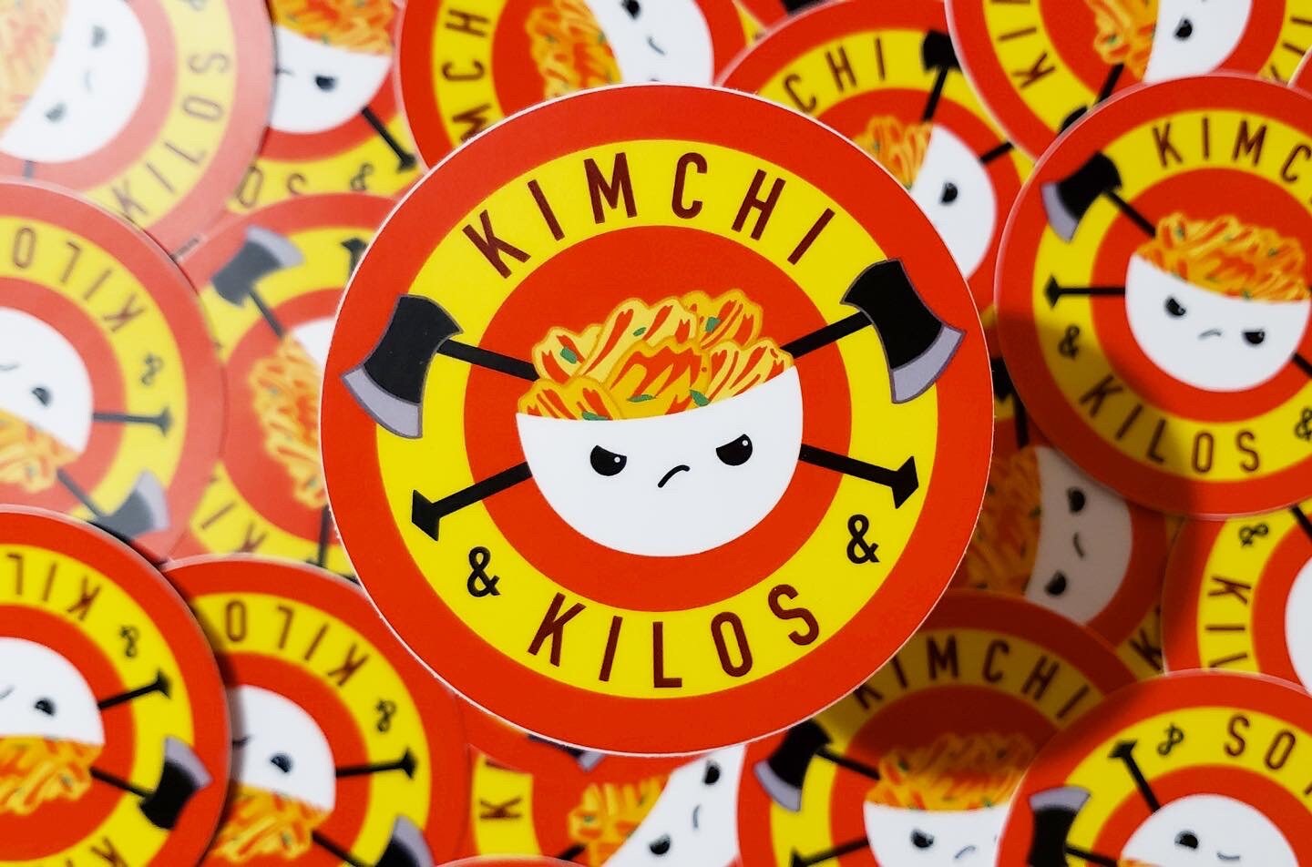 Bao Barbells + Kimchi Kilos Vinyl Stickers