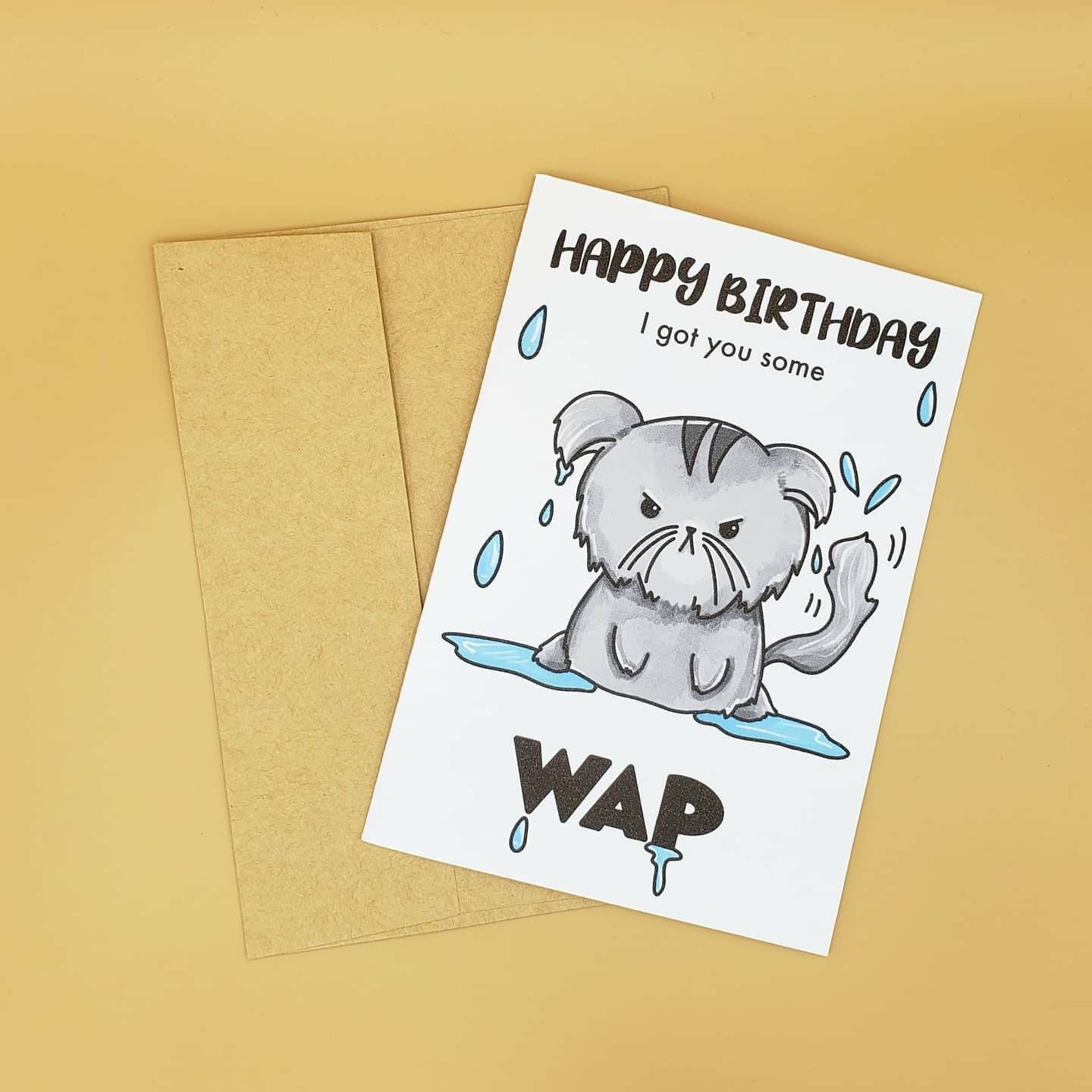 WAP Cat Card | Birthday/Valentine's Day