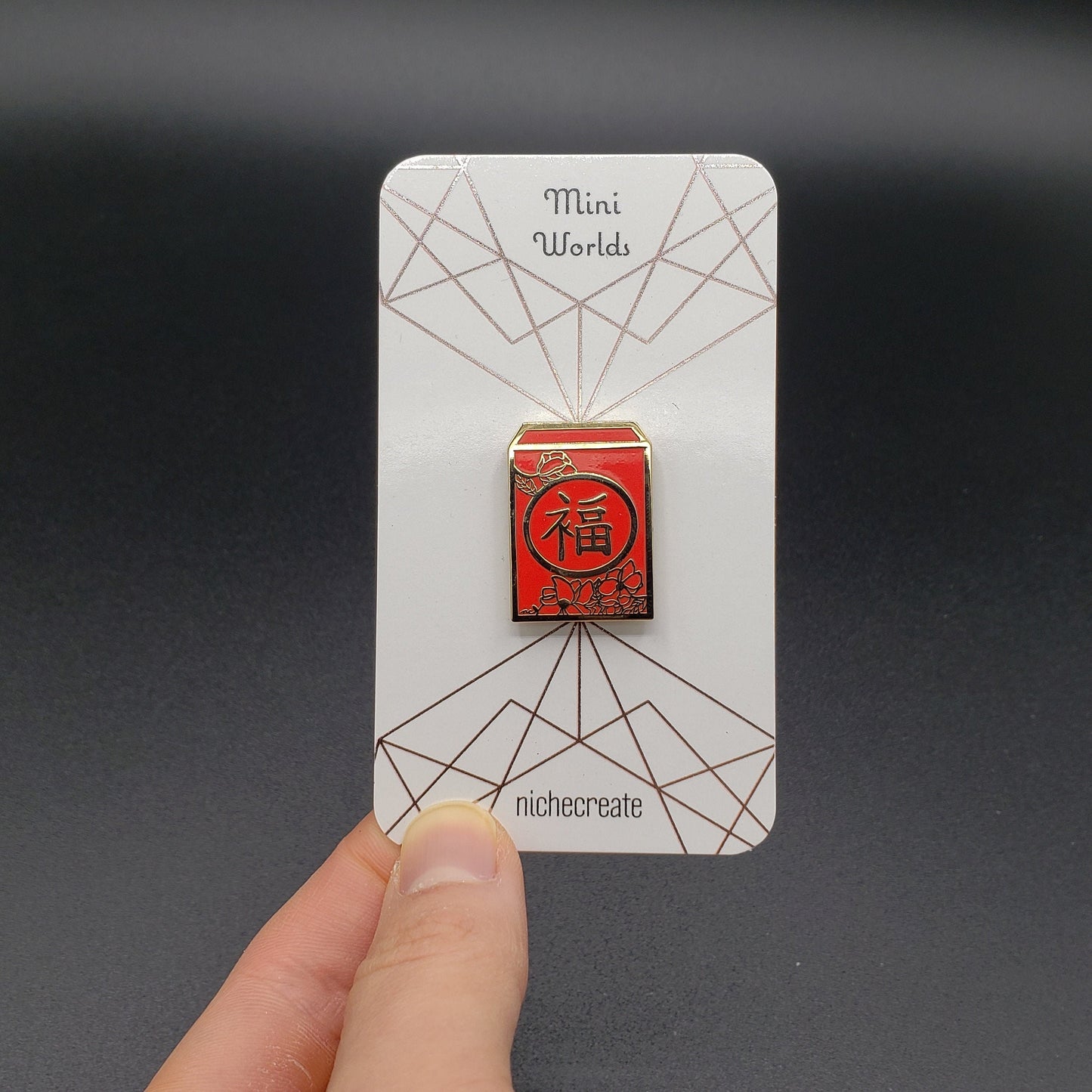 Red Envelope Gold Hard Enamel Pin/Keychains