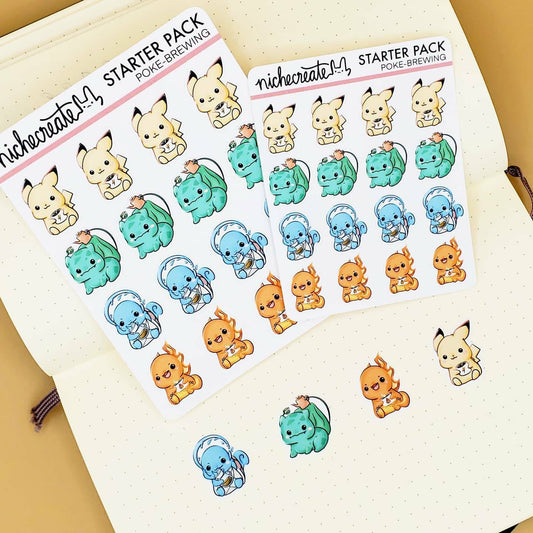 Brewer Starter Pack Planner Sticker Sheet (Inspired Art)