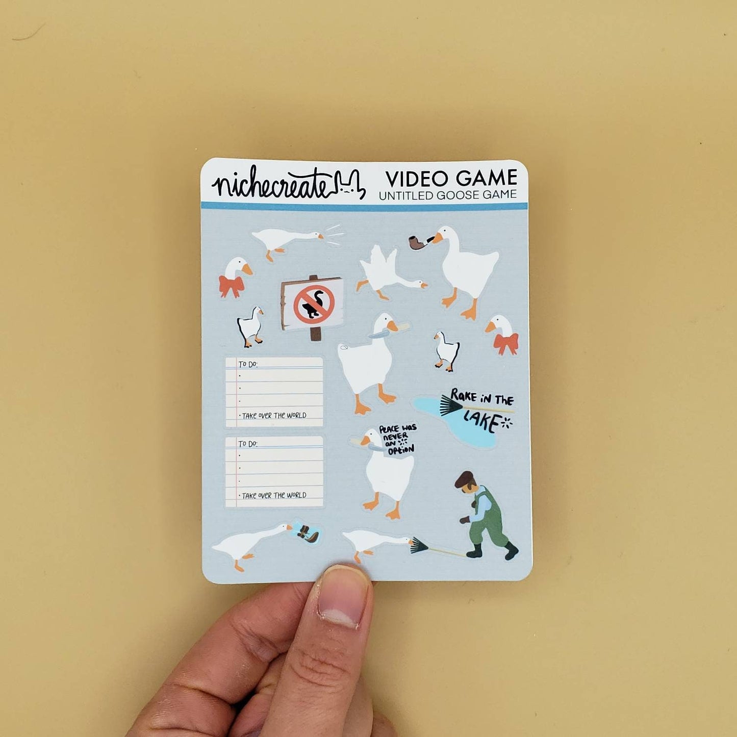 Untitled Goose Game Planner Sticker Sheet
