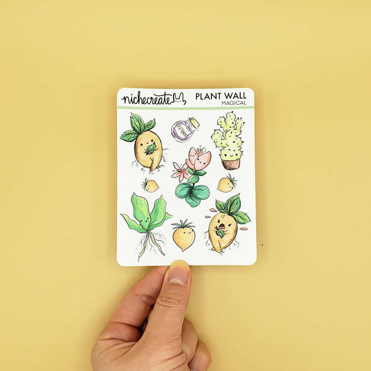 Magical Plant Wall Planner Sticker Sheet
