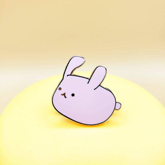 Pink Niche Bunny Rose Gold Hard Enamel Pin