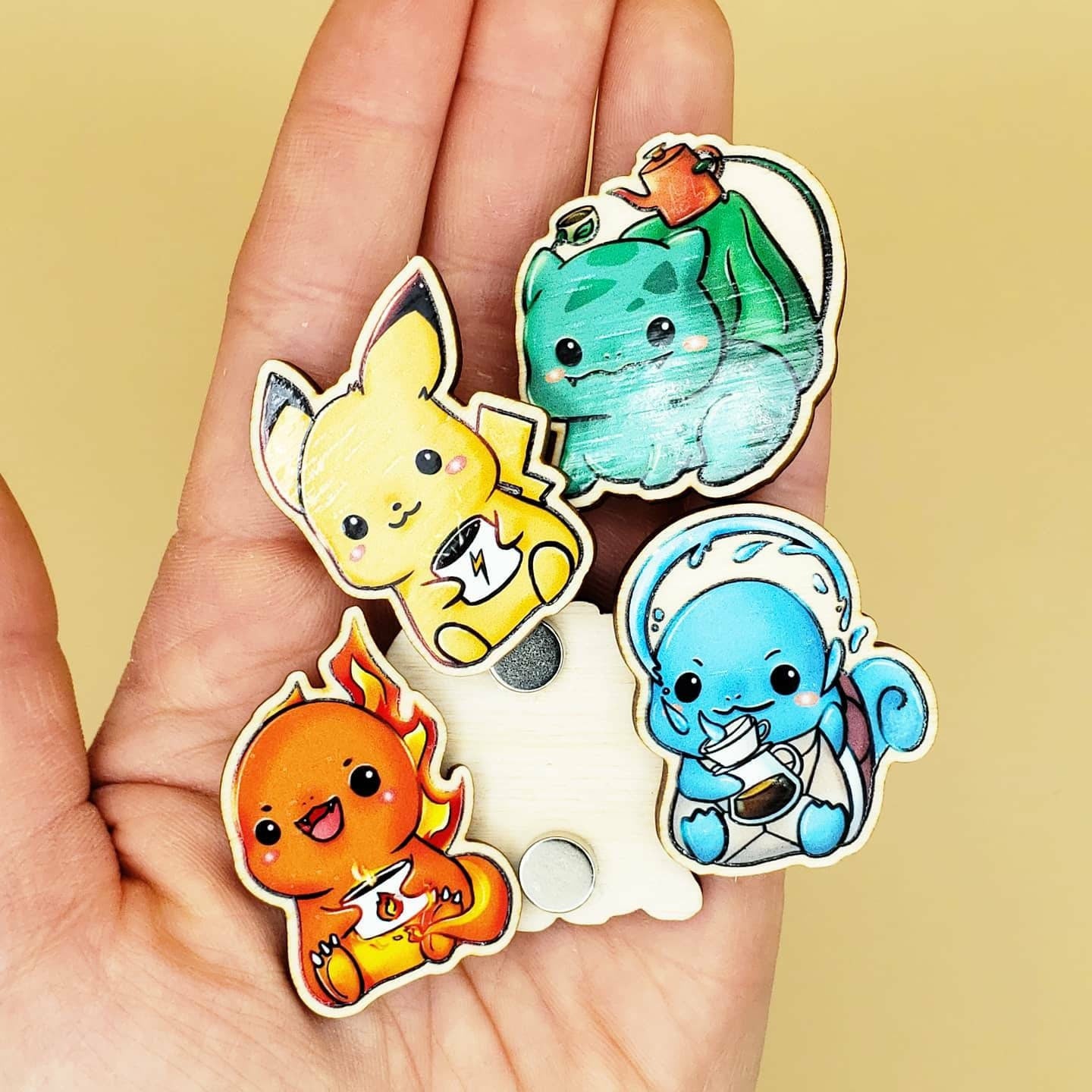 Brewer Starter Pack Wooden Magnet/Pin (Inspired Art)