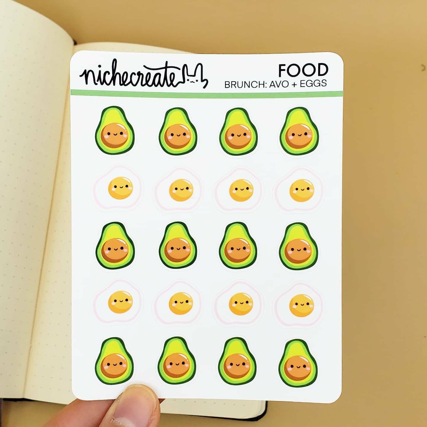 Brunch Avocado and Eggs Planner Sticker Sheet