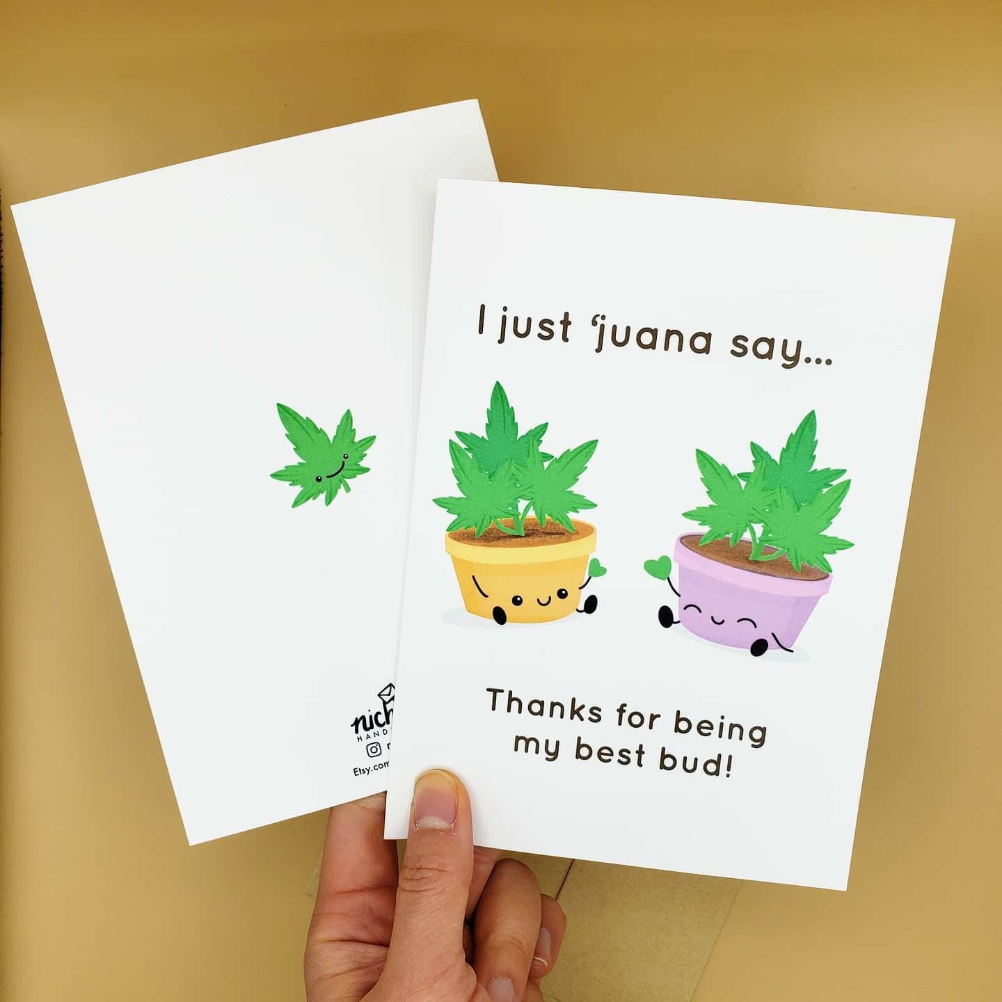 Thank You Pothead Card | Thanks for being the best bud