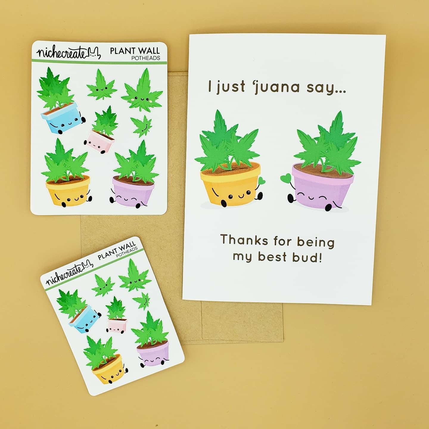 Thank You Pothead Card | Thanks for being the best bud