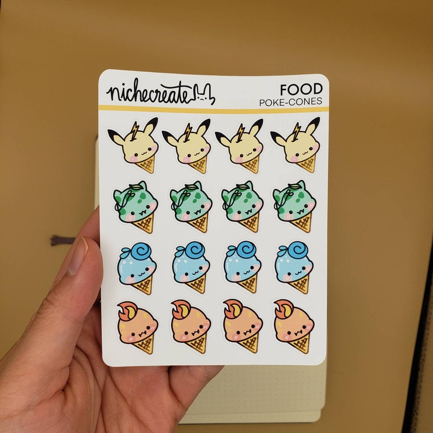 Starter Pack Ice Cream Cones Planner Sticker Sheet (Inspired Art)