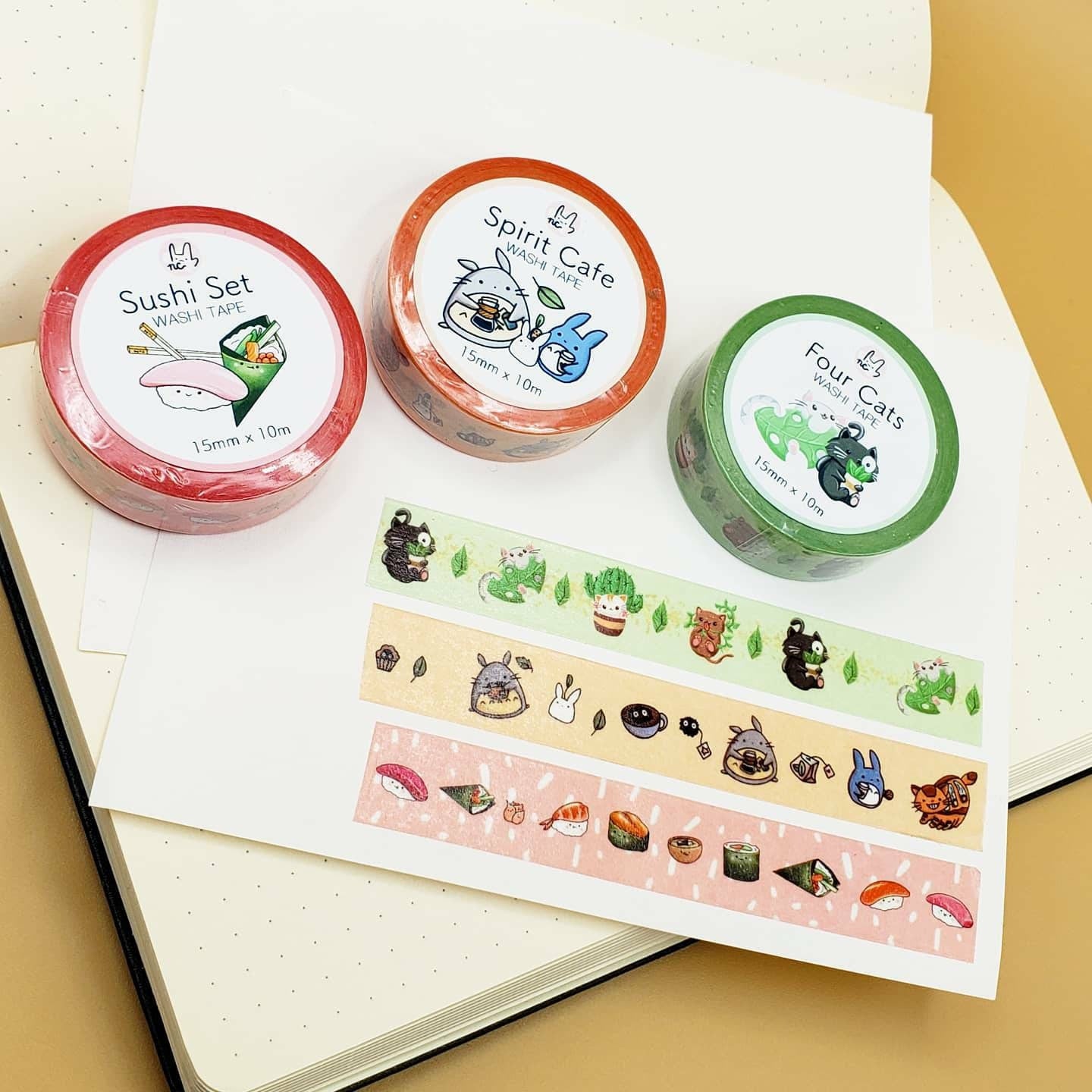 Four Cats + Plants Washi Tape