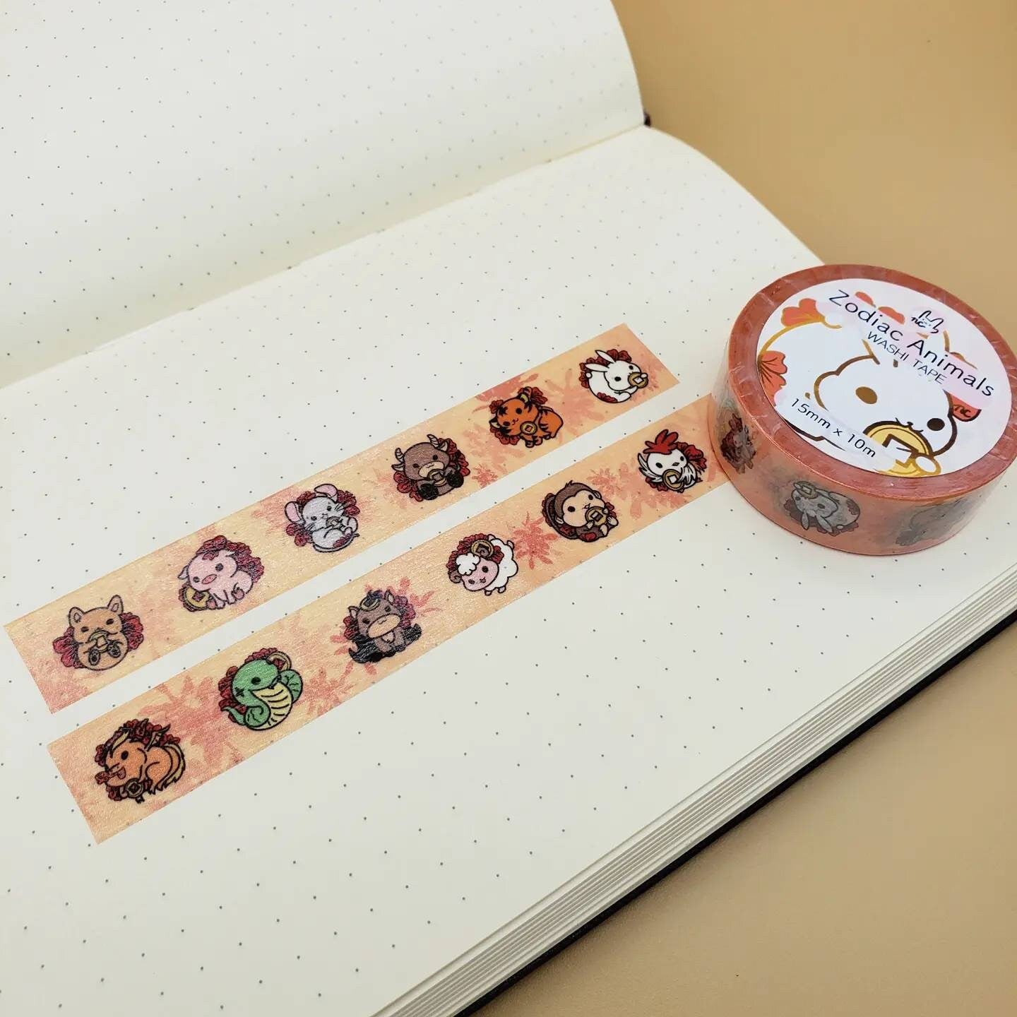 Zodiac Animals Washi Tape