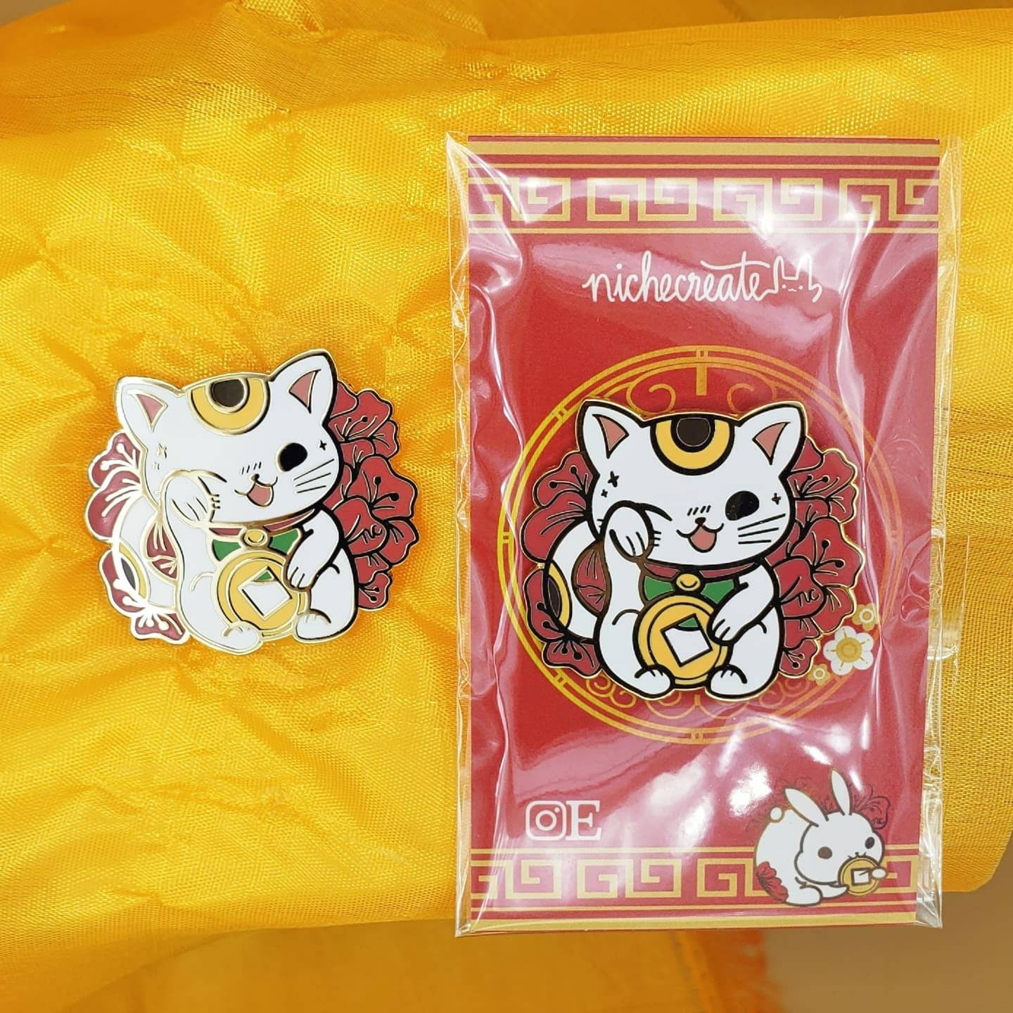 Lucky Plum Blossom Zodiac Animals Hard Enamel Pins, Keychains, Vinyl Stickers