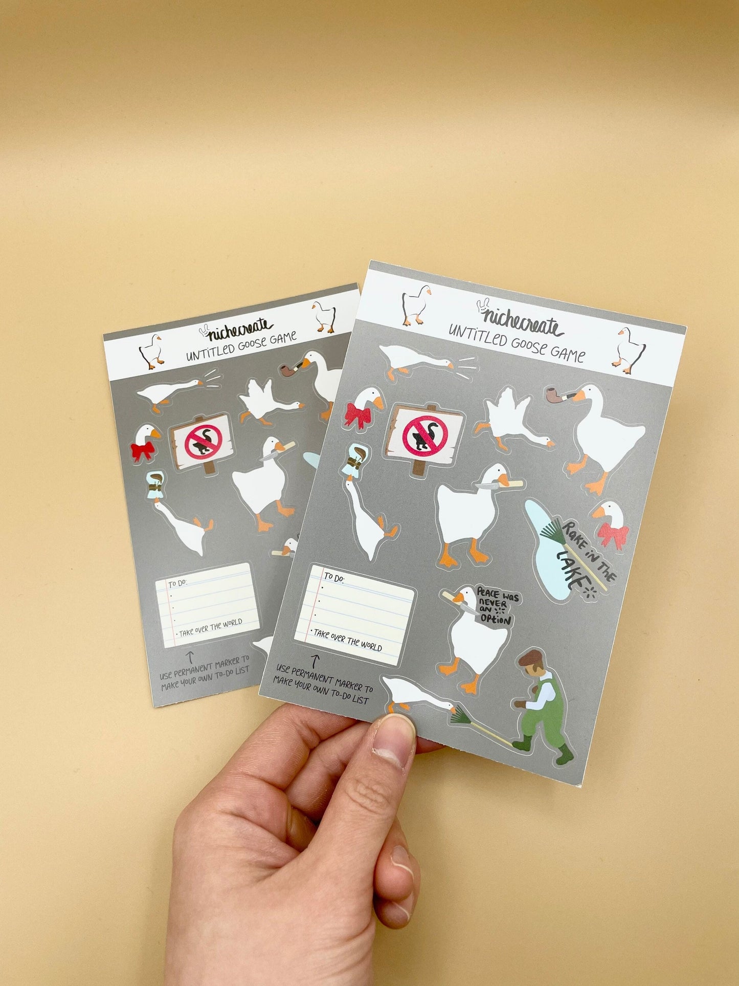 Untitled Goose Game Vinyl Sticker Sheet