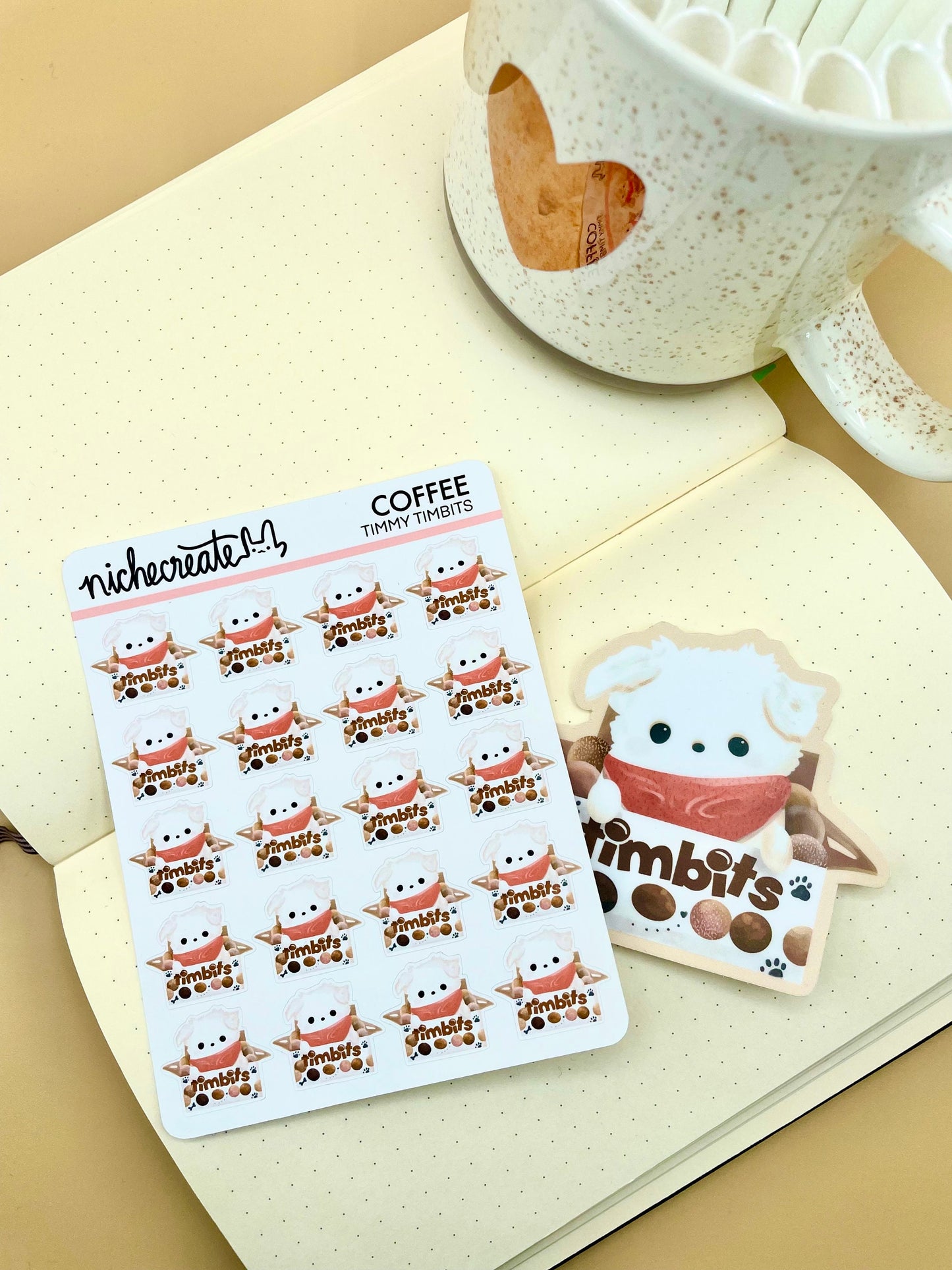 Timmy Donut Cafe Planner Sticker Sheet