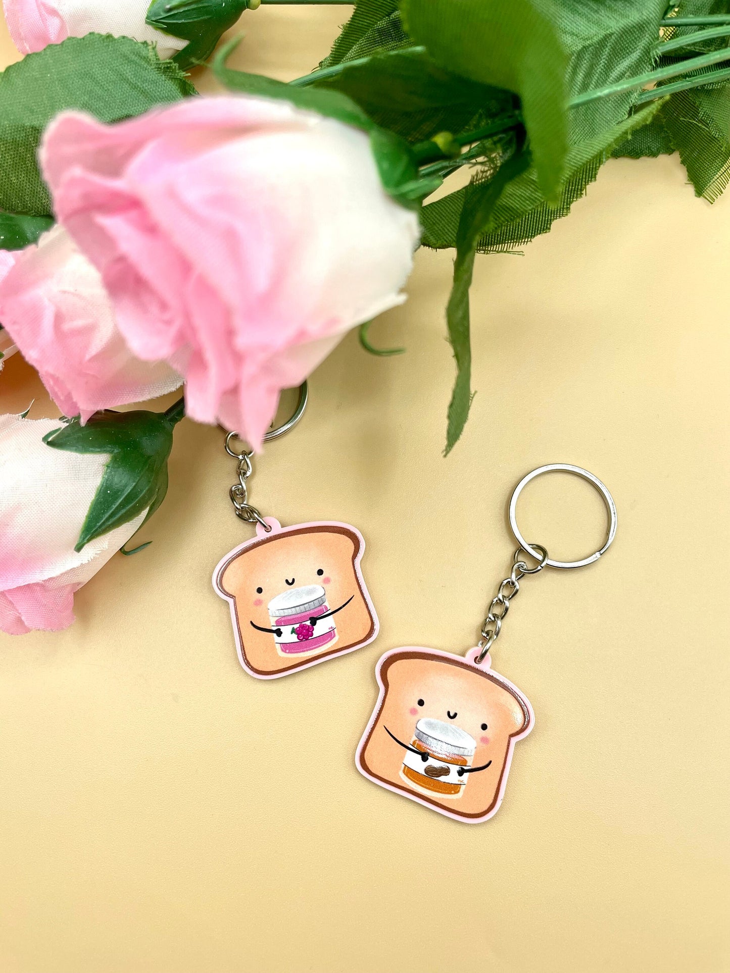 PB&J Pink Keychains
