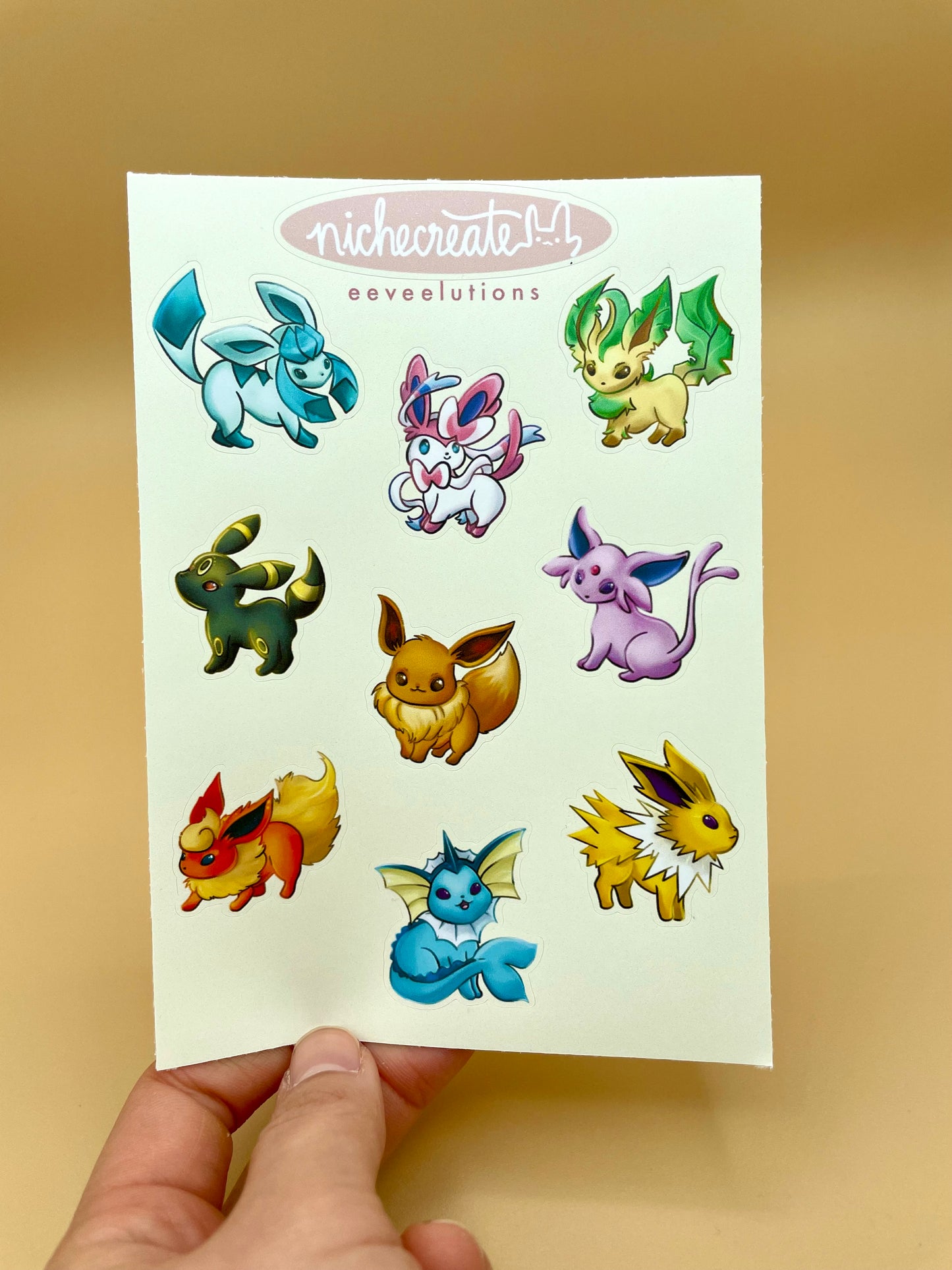 Evolutions Vinyl Sticker Sheet (Inspired Art)