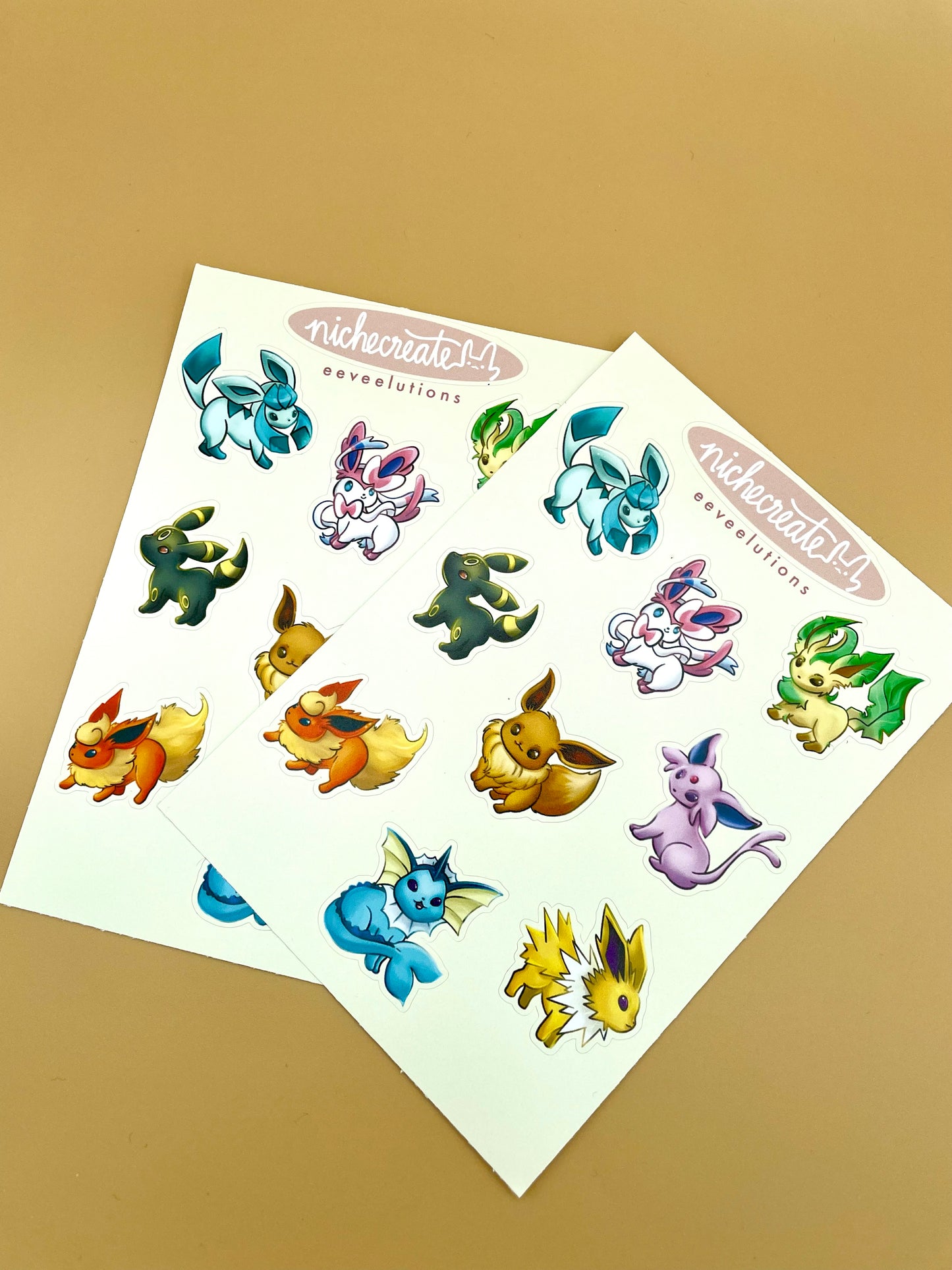 Evolutions Vinyl Sticker Sheet (Inspired Art)