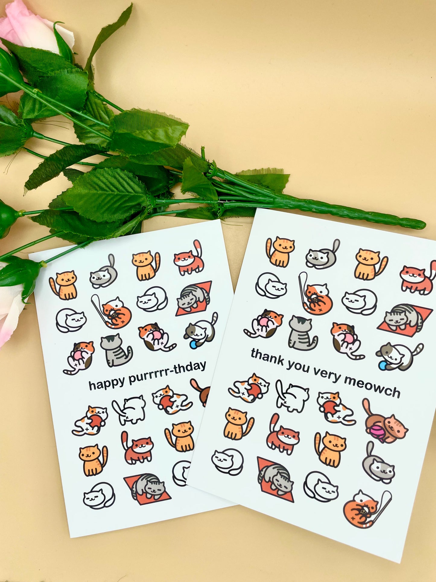 Cat Collector Card (Birthday/Thank You/Blank) | Customizable