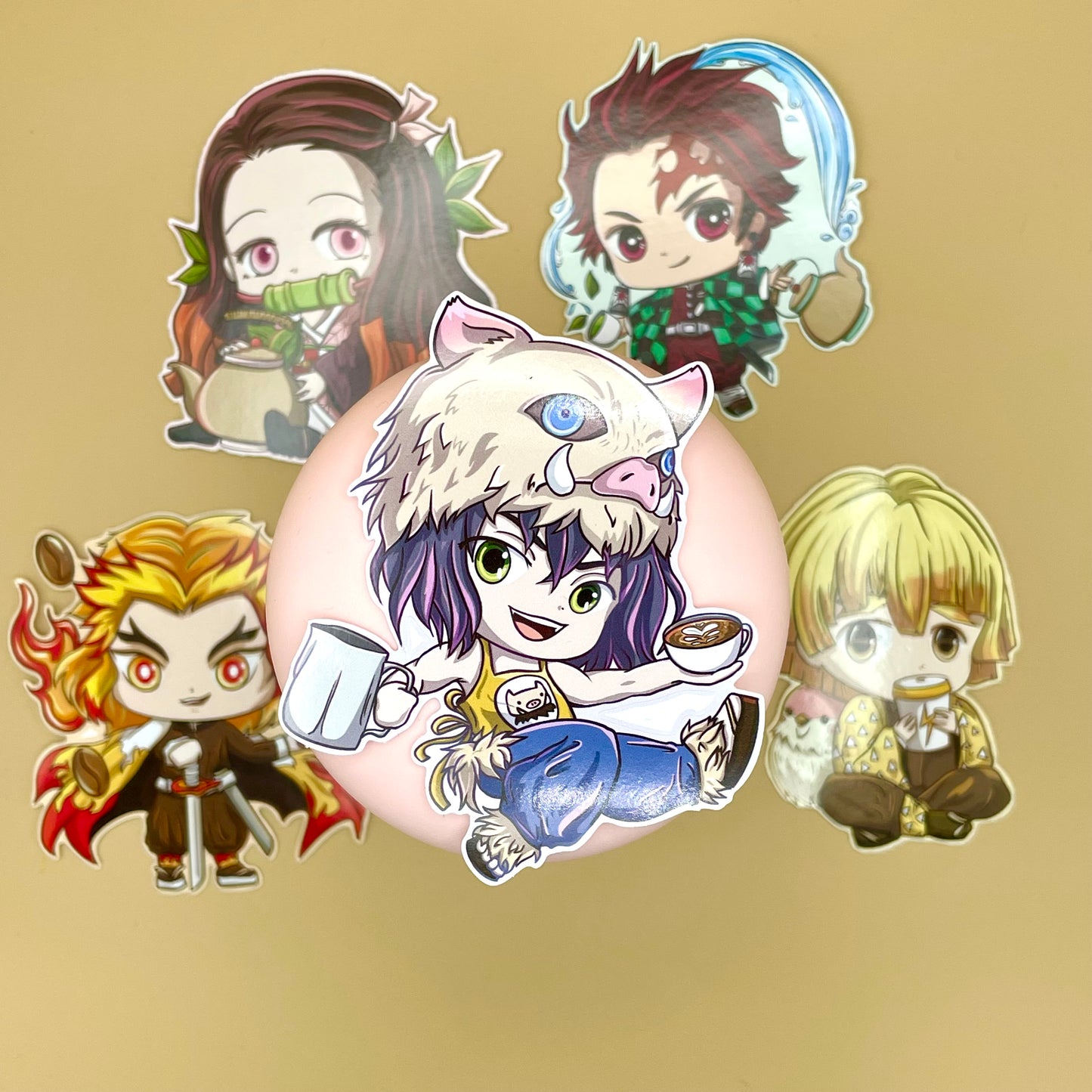 Demon Café Vinyl Stickers (Inspired Art)