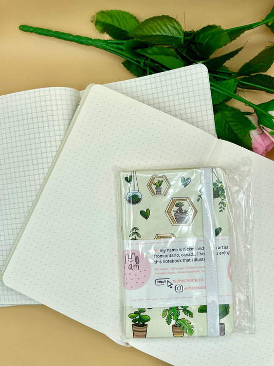 Plant Wall Notebooks | A5, A6 | Grid, Dotted Bullet Journal