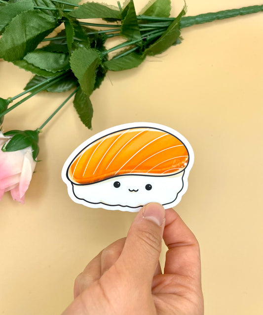 Happy Sushi Salmon Nigiri Vinyl Stickers