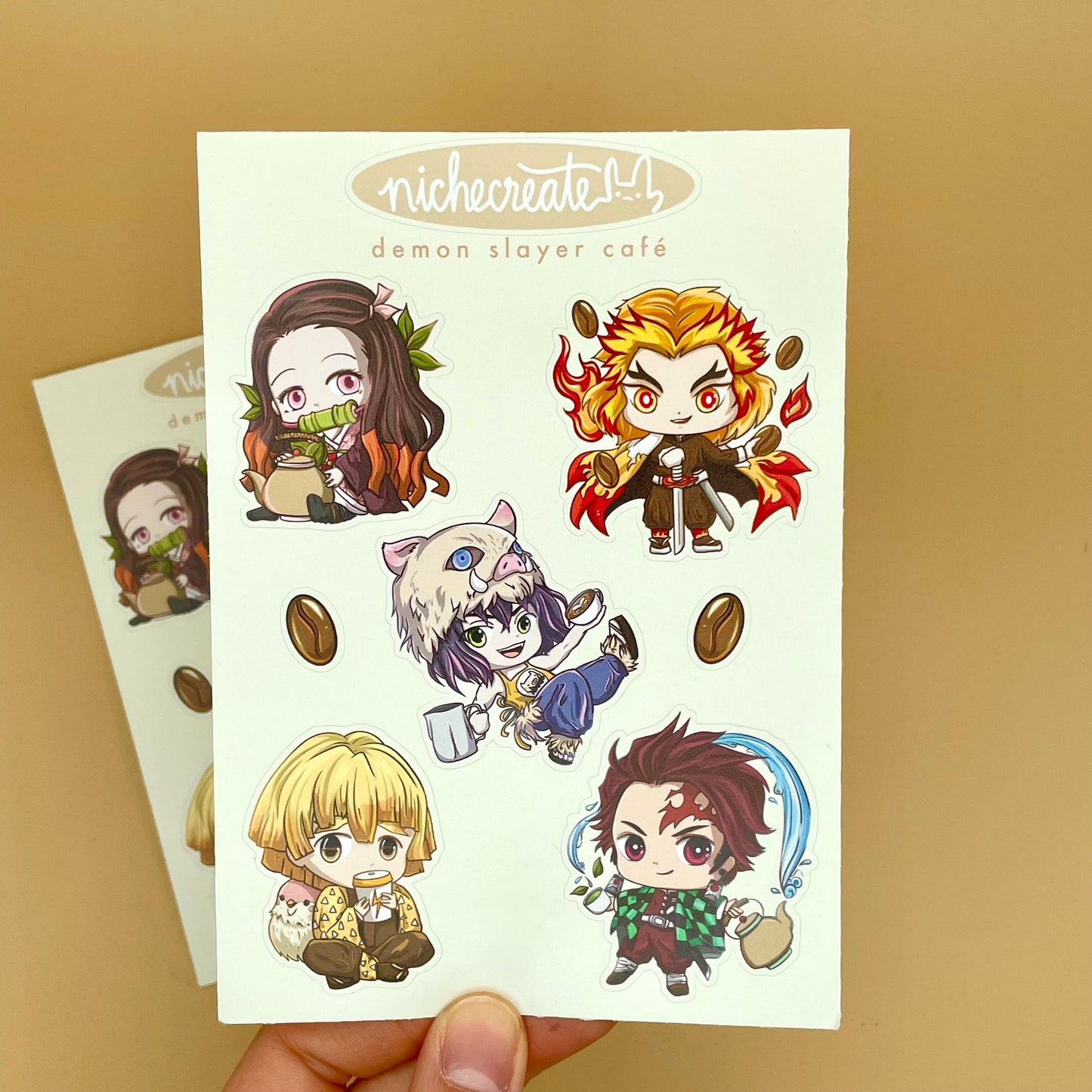 Demon Café Vinyl Sticker Sheet (Inspired Art)