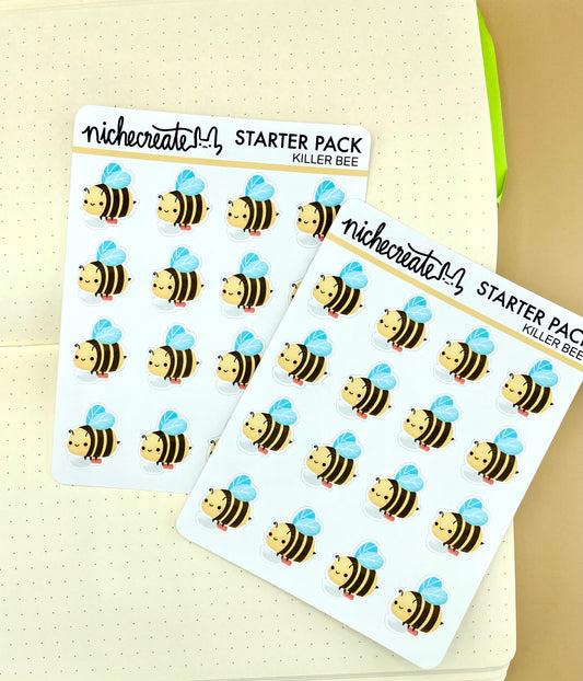 Killer Bee Planner Sticker Sheet (Stabby Bee)