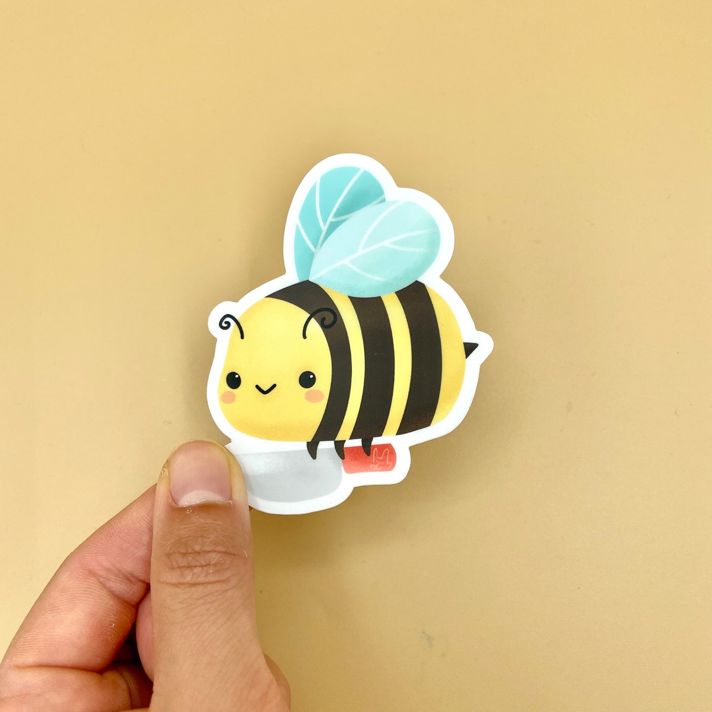 Killer Bee Keychain & Vinyl Sticker (Stabby Bee)