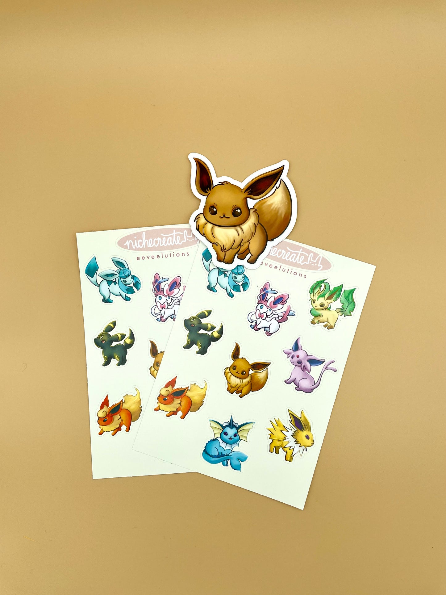Evolutions Vinyl Sticker Sheet (Inspired Art)