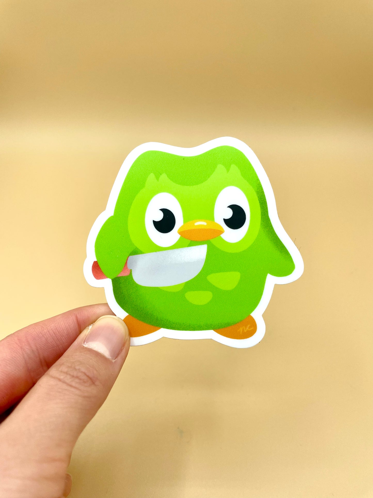Stabby Owl Sticker/Keychain/Enamel Pin/Magnet