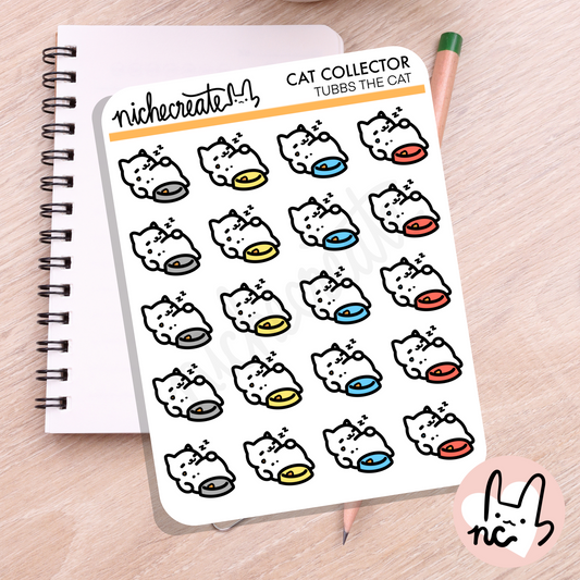 Tubbs the Cat - Cat Collector Planner Sticker Sheets (Inspired Art)