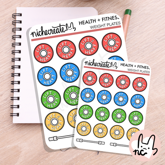 Weight Plates Planner Sticker Sheet