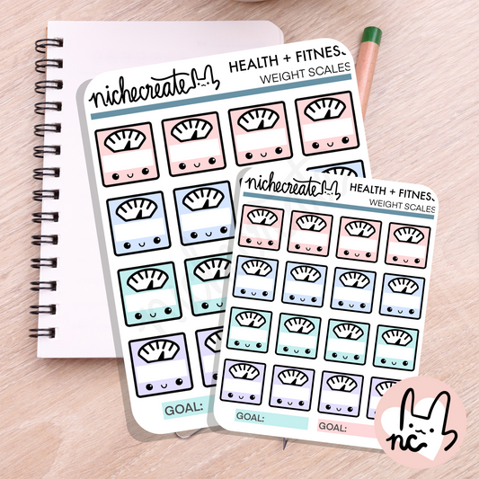 Weight Scales Planner Sticker Sheet