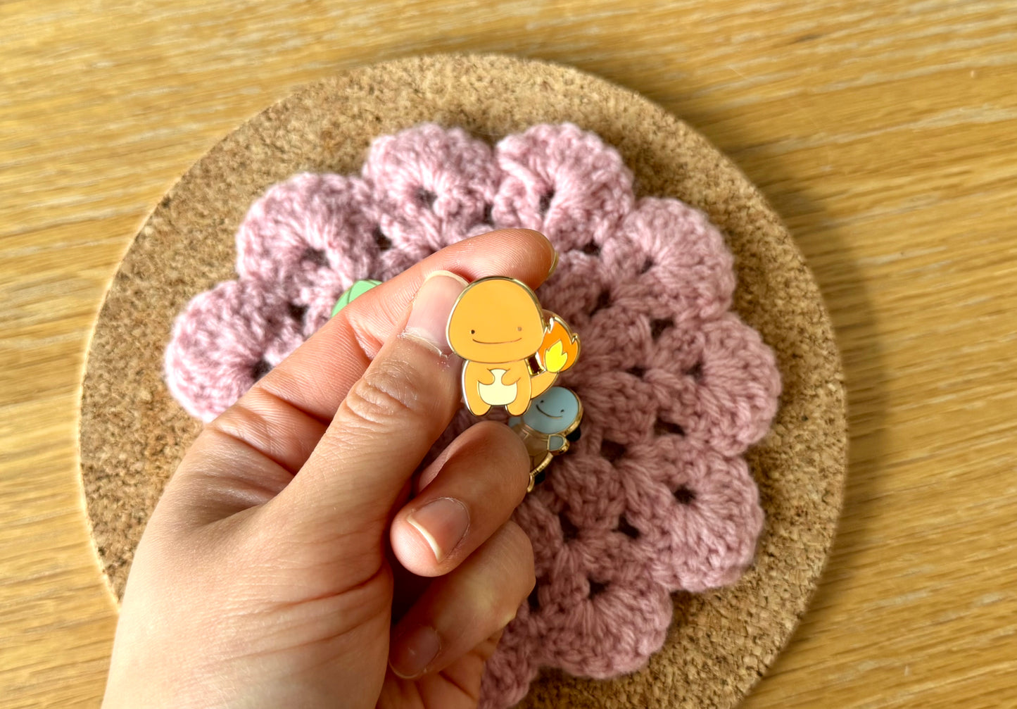 Ditto Friends Gold Enamel Pins (Inspired Art)