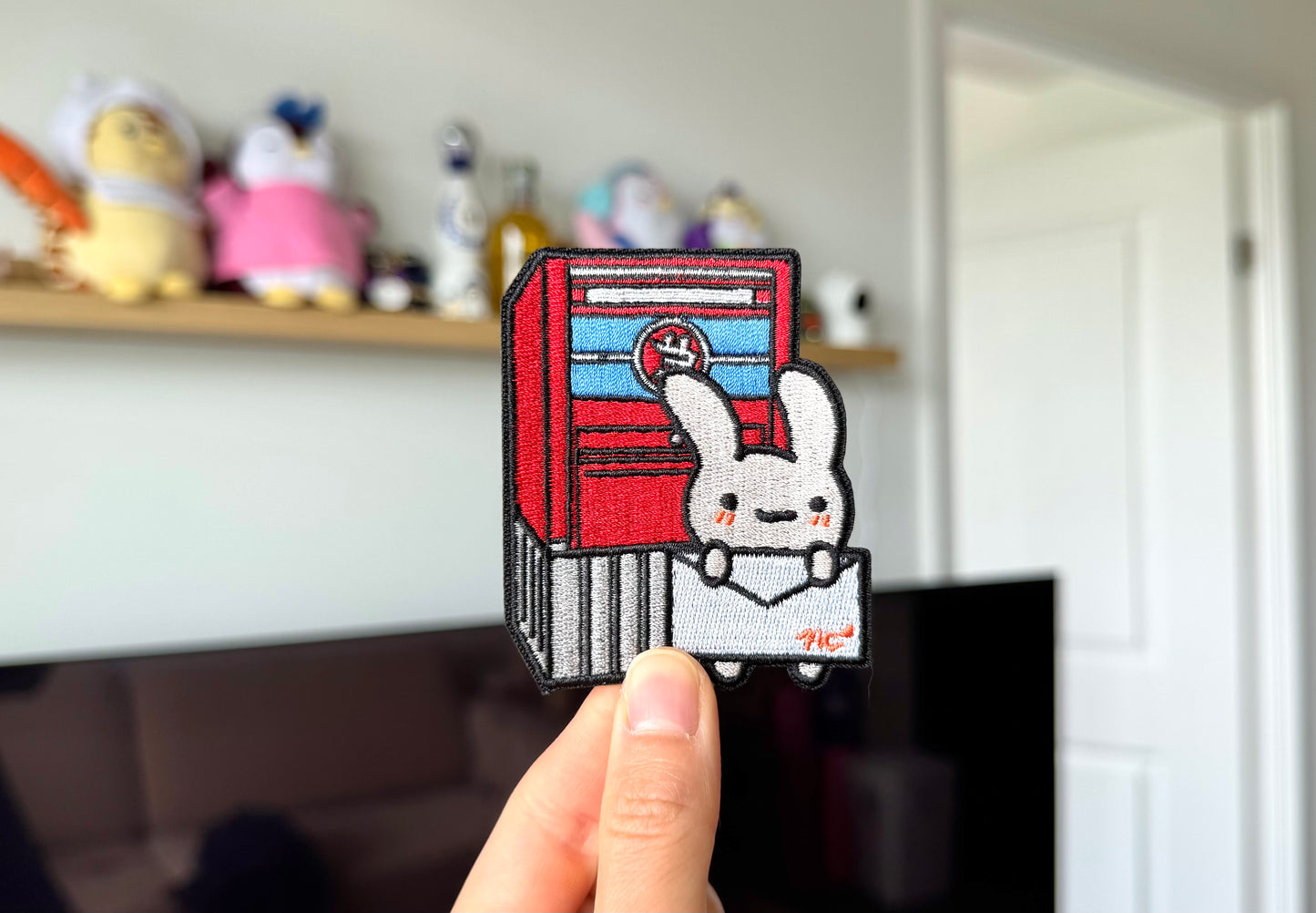 Bunny Postal Iron-On Embroidered Patches