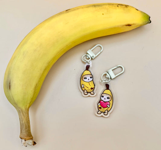 Banana Cat Keychain
