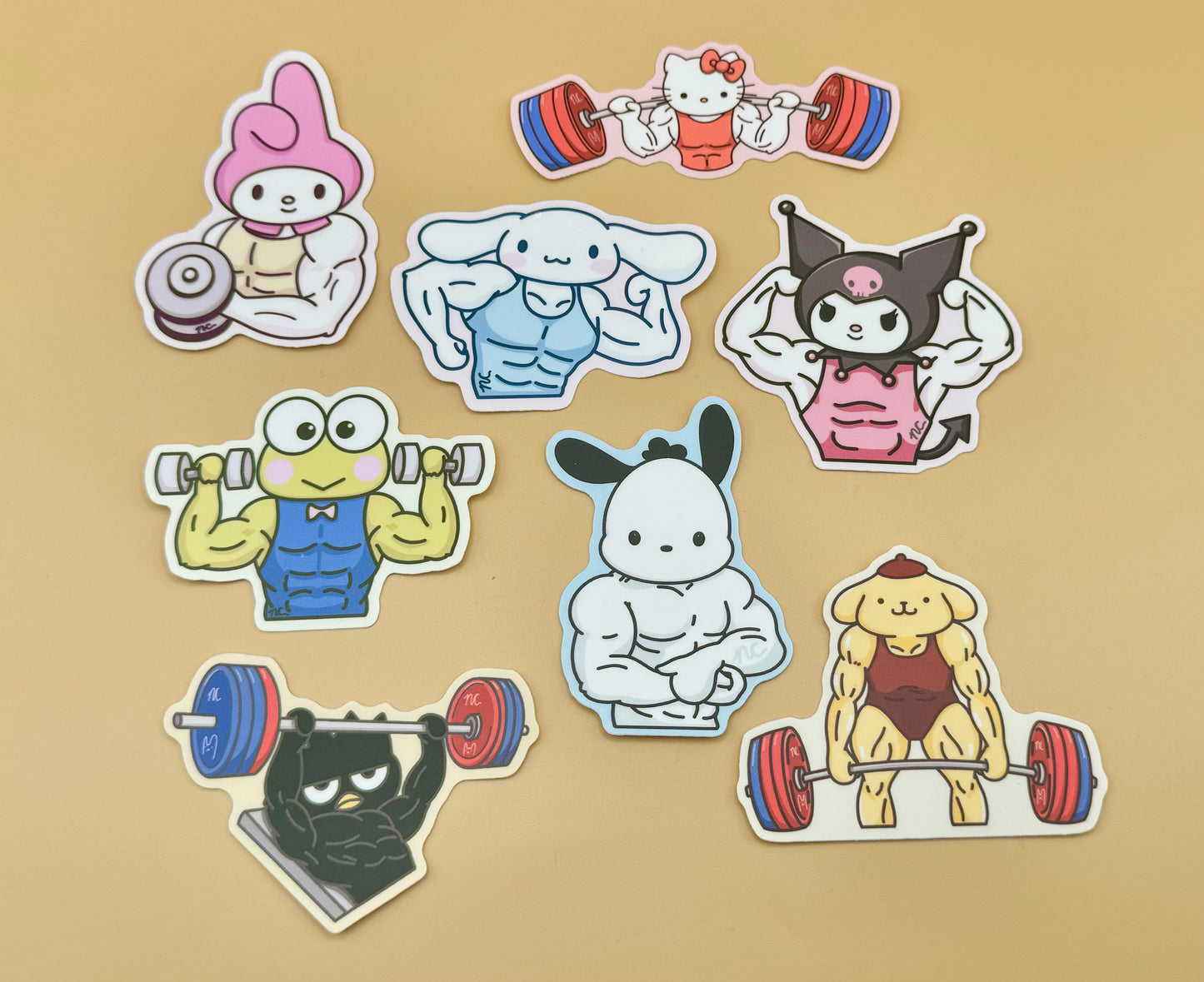 Hello Gym Vinyl Stickers (Inspired Art)