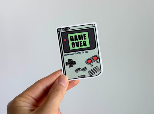 Game Over Game Dude Vinyl Sticker