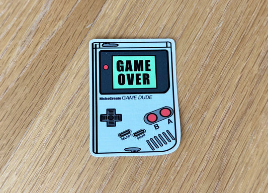 Game Over Game Dude Vinyl Sticker