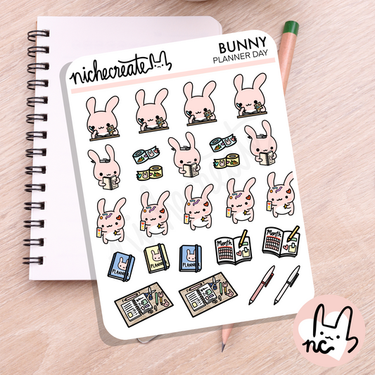 Bunny "Planner Day" Planner Sticker Sheet