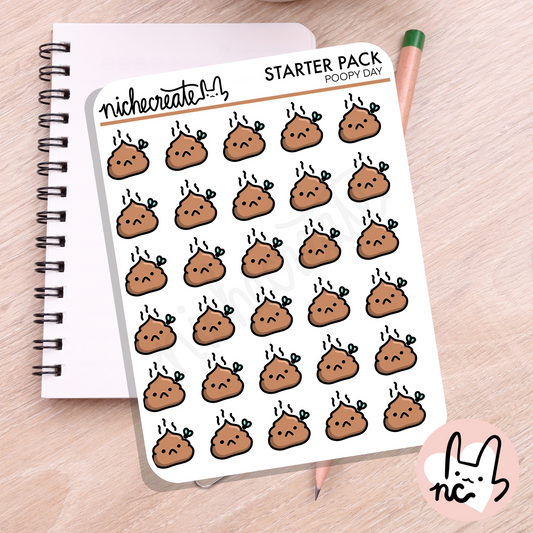 Poopy Day Planner Sticker Sheet