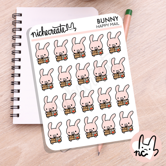 Bunny's Happy Mail Planner Sticker Sheet