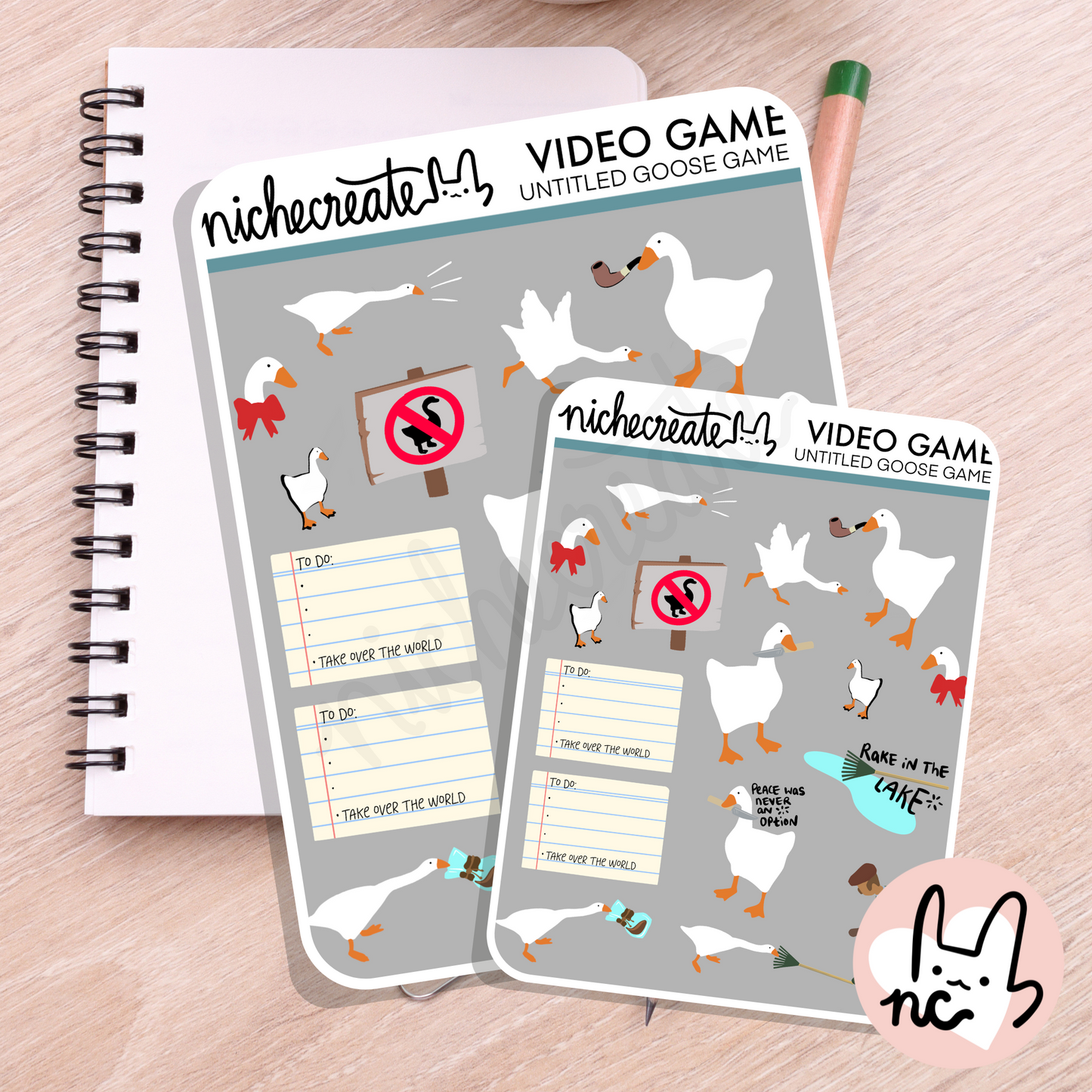 Untitled Goose Game Planner Sticker Sheet