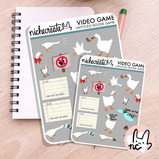 Untitled Goose Game Planner Sticker Sheet