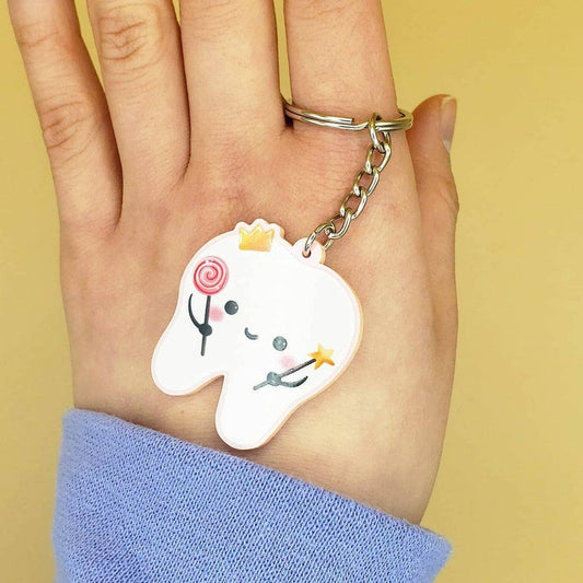 Tooth Fairy Pink Keychain