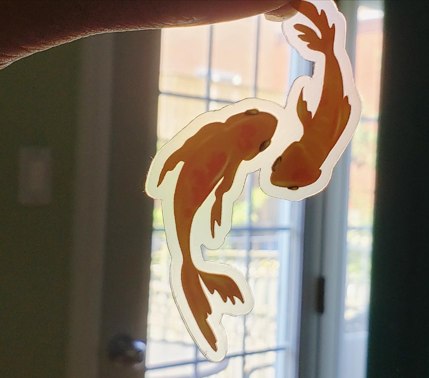 Koi Fish Vinyl Sticker (Transparent)