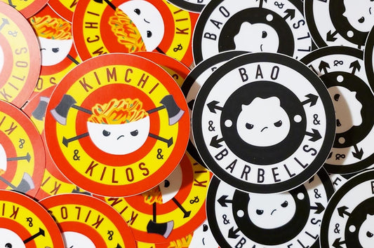 Bao Barbells + Kimchi Kilos Vinyl Stickers
