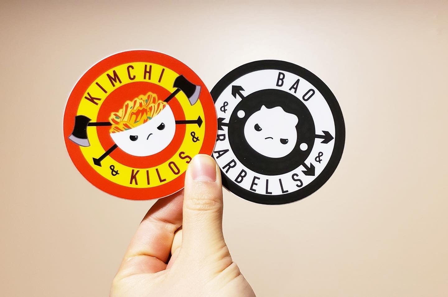 Bao Barbells + Kimchi Kilos Vinyl Stickers